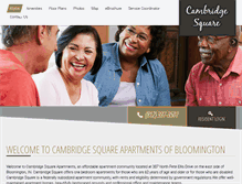 Tablet Screenshot of cambridgesquarebloomington.com